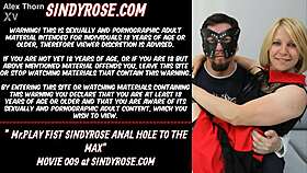 Mrplay fists Sindy Rose's anus intensely.