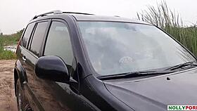 hey, pretty girl picked up in village and fucked in car outdoors