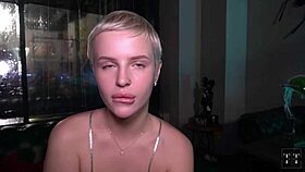 Impatient slut fucks hard in club bathroom