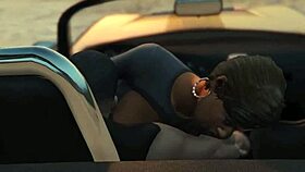 Grand Theft Auto 5 Game - Franklin Gets Hooker Service From Prostitute In Car For Sex