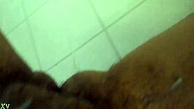 she takes a quick shower rub