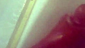 she takes a quick shower rub