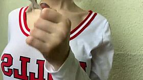 Horny Teases Her Classmate And Gets Covered In Cum