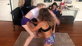 Tag Team Wedgie Wrestling Match With Intense Ass Grabs