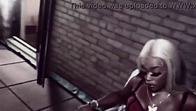 Ebony model anastasia dior in new promo scenes with blonde and redhead