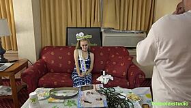 Luna Lips' pregnant pussy gets fucked by many horny hung cocks in gangbang