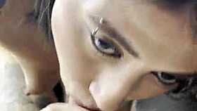 Blowjob For The Cuckold With Cum In Mouth