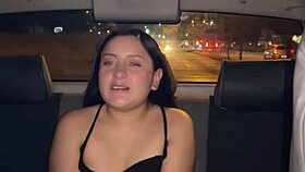 Latina amateur lets driver cum inside without condom in car