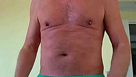 The soft cotton shorts felt amazing on his fat boner, making him let it fly.