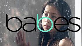 gina gerson dean van damme - snow day - babes