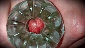 Close up oozing cum from masturbation session?