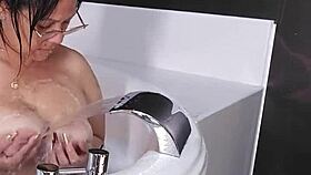 Golden Shower Drenches BBW Latina MILF's Curves