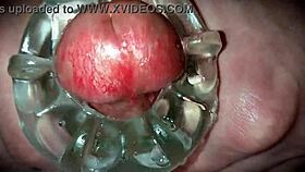 Close up oozing cum from masturbation session?