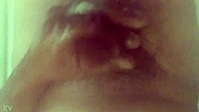 she takes a quick shower rub