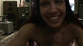 Misty with natural tits fucking closeup with dick and titty fuck