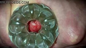 Close up oozing cum from masturbation session?