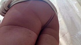 Italian Mature Woman Flashes Hairy Pussy In Changing Room