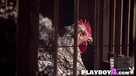 Jaime Edmondson, a stunning redhead milf, poses completely naked outdoors in a natural setting.