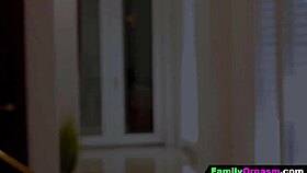 Tiny Babe Enjoys Mommy's Tongue After Shopping