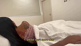 curvy latina gets bent over and creampied in bedroom roleplay