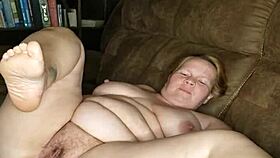 shes horney and wet from being pregnant wants fucked on the couch