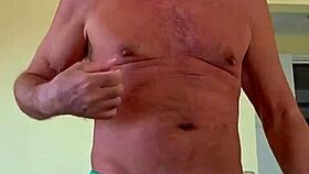 The soft cotton shorts felt amazing on his fat boner, making him let it fly.