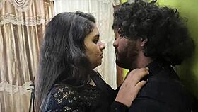 horny indian college girl sneaks to private room for boyfriend fun and moaning.