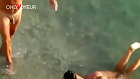 Beach Voyeur Nude Beach Swingers Foursome With Wife Exchange