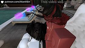 two pretty girls tried my dick in roblox condo game