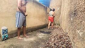 Latina BBW Fucked Outdoors Watched