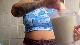 she's crazy to flash her big swollen pussy everywhere