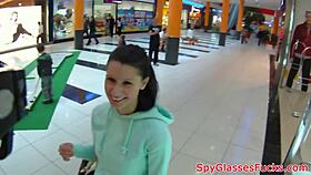 Eurobabe POV Fucked on Spycam in Public