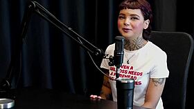 Annie Clementine nervously gets tattooed in group exposure