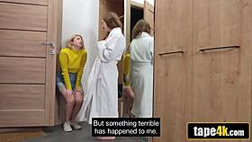 Russian Babe Joins Friend and Husband for Rimjob Threesome