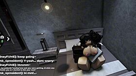 That Roblox cum-loving slut with the big ass ended up completely soaked