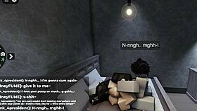 That Roblox cum-loving slut with the big ass ended up completely soaked