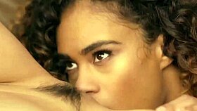 Blonde cuties bonding closely