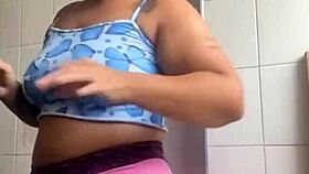 she's crazy to flash her big swollen pussy everywhere