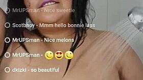 Live shower show with big boobs