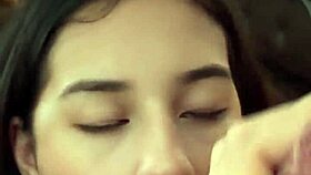 horny 18yo brunette sucks balls hard petite latina deepthroat mouth fuck rimjob