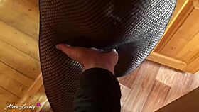 Horny young 18+ slut cheats on husband sucking cock and fucking neighbor on stairs