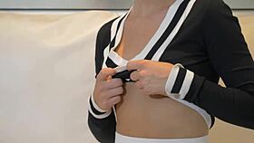 lesbian models give a photographer a strong shaking orgasm by fingering and rubbing her pussy