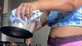 she's crazy to flash her big swollen pussy everywhere