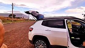 i got caught with car and received anal surprise outdoors