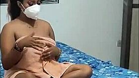 Is this what happens when I record a sexy brunette changing clothes? She starts masturbating.