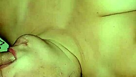 Milf sucks hard cock intensely.