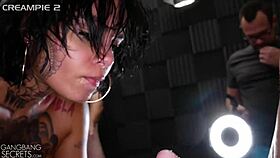 oh yeah genevieve moans in deep interracial blowbang gangbang creampie session