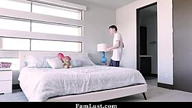 Cute Step Sister And Step Mom Have Threesome With Step Brother 😘