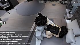 That Roblox cum-loving slut with the big ass ended up completely soaked