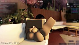 The sexy elf girl and I fucked all over the sauna, creampie included! 😏🔥